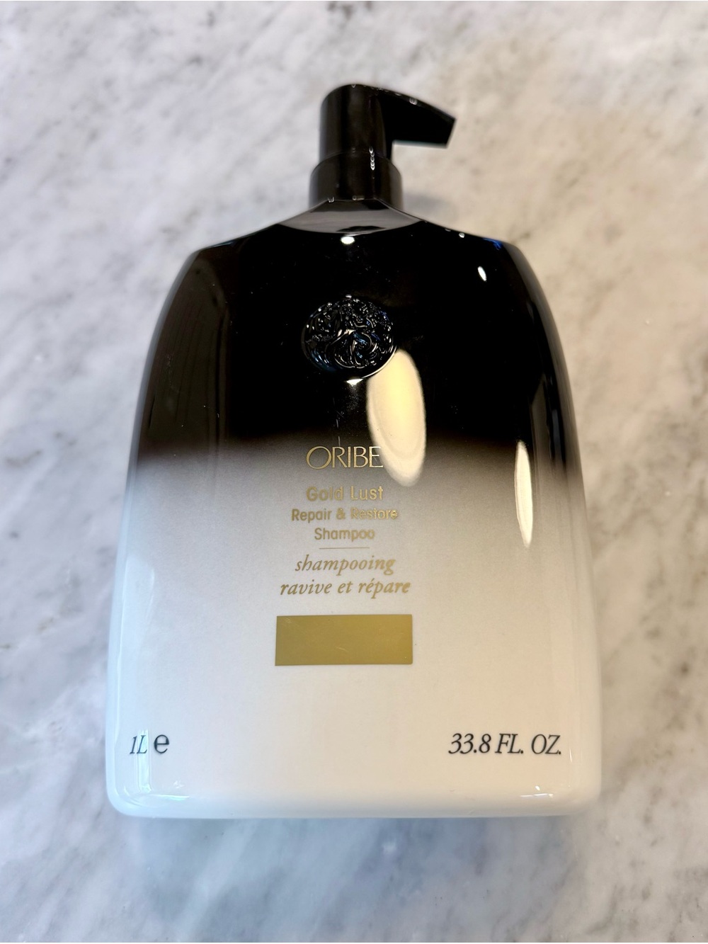 Oribe 33.8oz Gold Lust Repair & Restore Shampoo - New Unopened Full Pump 1 Liter